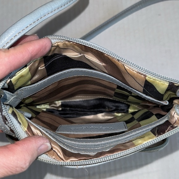 Tignanello Blue Leather Multi Pocket Crossbody Bag - Picture 4 of 9